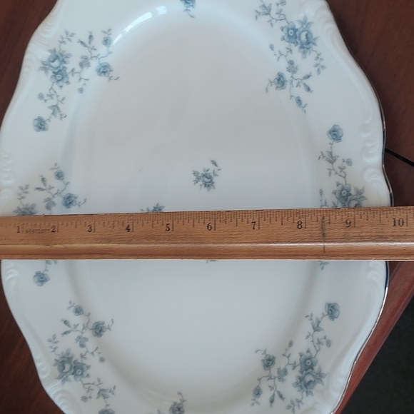Jonathan Haviland Bavaria Germany Blue Garland 13" platter - Picture 8 of 12